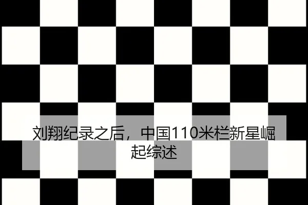刘翔纪录之后，中国110米栏新星崛起综述